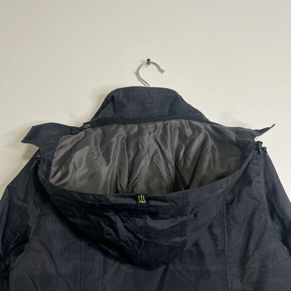 Monster Energy Drink Men's Black Hooded Fleece Lined Zip Jacket Sz Small - Picture 7 of 10